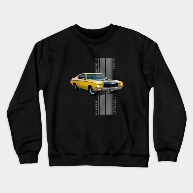 Gran Sport GSX Classic American Muscle Cars Vintage Crewneck Sweatshirt by Jose Luiz Filho